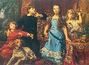 Jan Matejko, Portrait of the artist's four children.